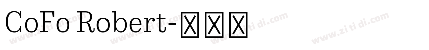 CoFo Robert字体转换